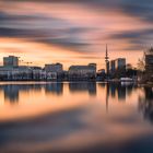 Die Binnenalster zum Sonnenuntergang