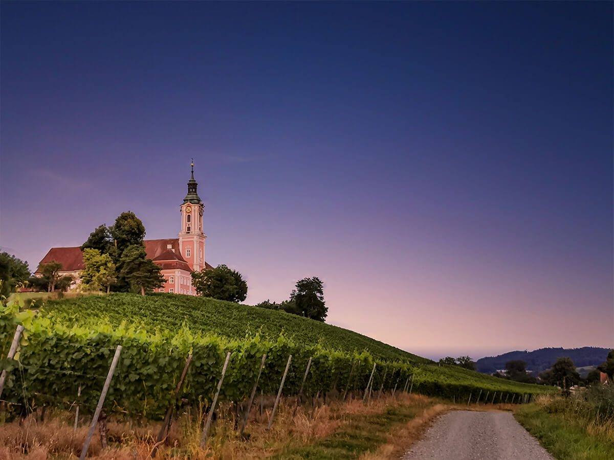 Die Birnau in der Blauen Stunde