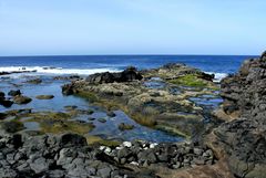 Die bizarre Küste im kleinen Ort El Golfo