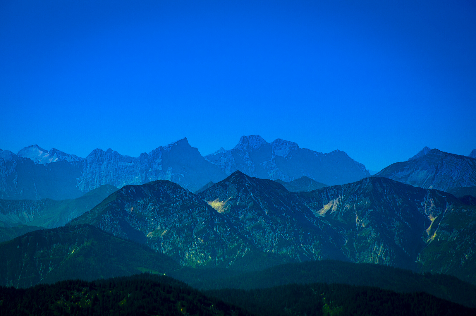 Die Blauberge, gesehen vom Wallberg