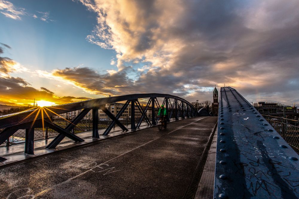 Die blaue Brücke in Freiburg i.B.