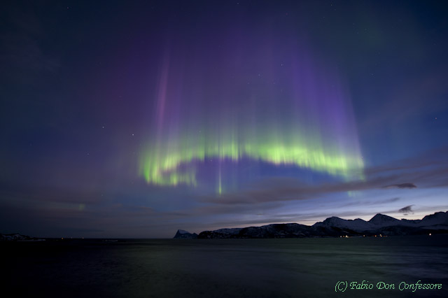 Die blaue Corona - Polarlicht in der Morgendämmerung - Kp9