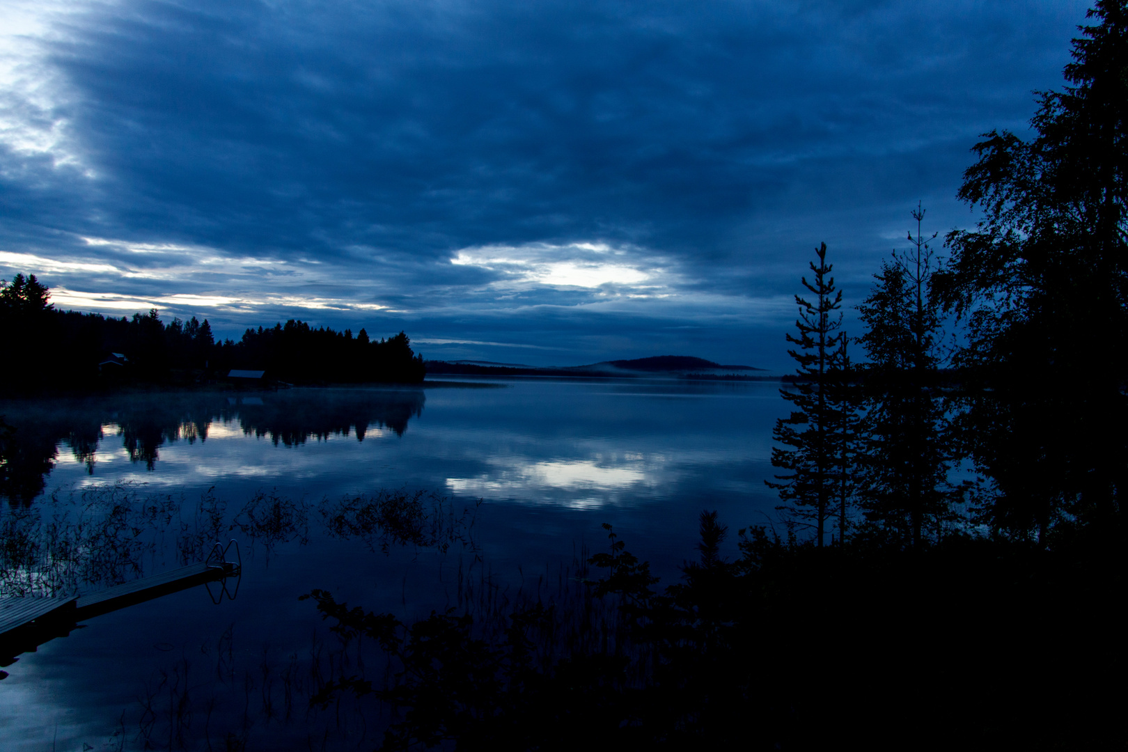 Die "Blaue Stunde" am Raanujärvi.