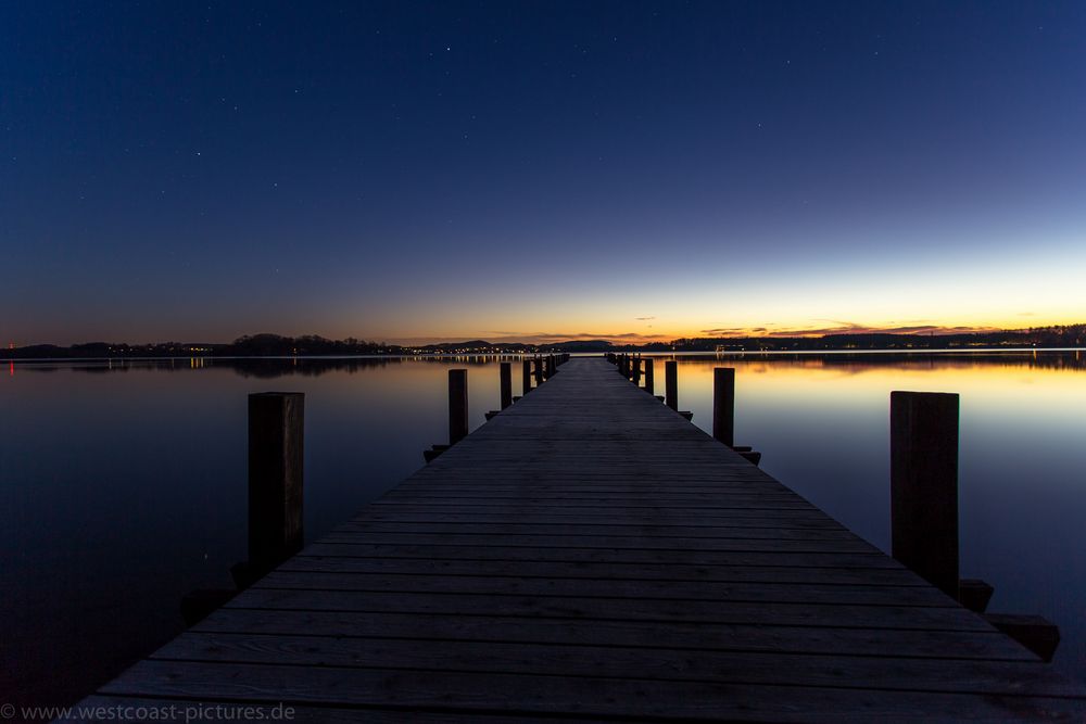 die Blaue Stunde am Wörthsee