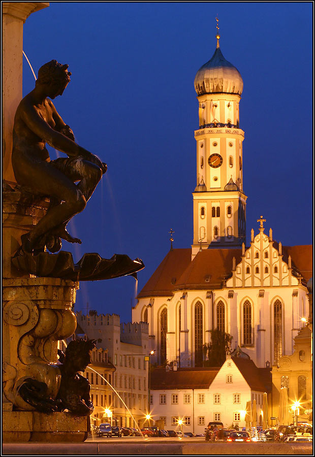 Die BLAUE Stunde in Augsburg ...