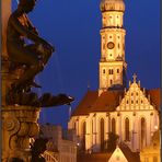 Die BLAUE Stunde in Augsburg ...