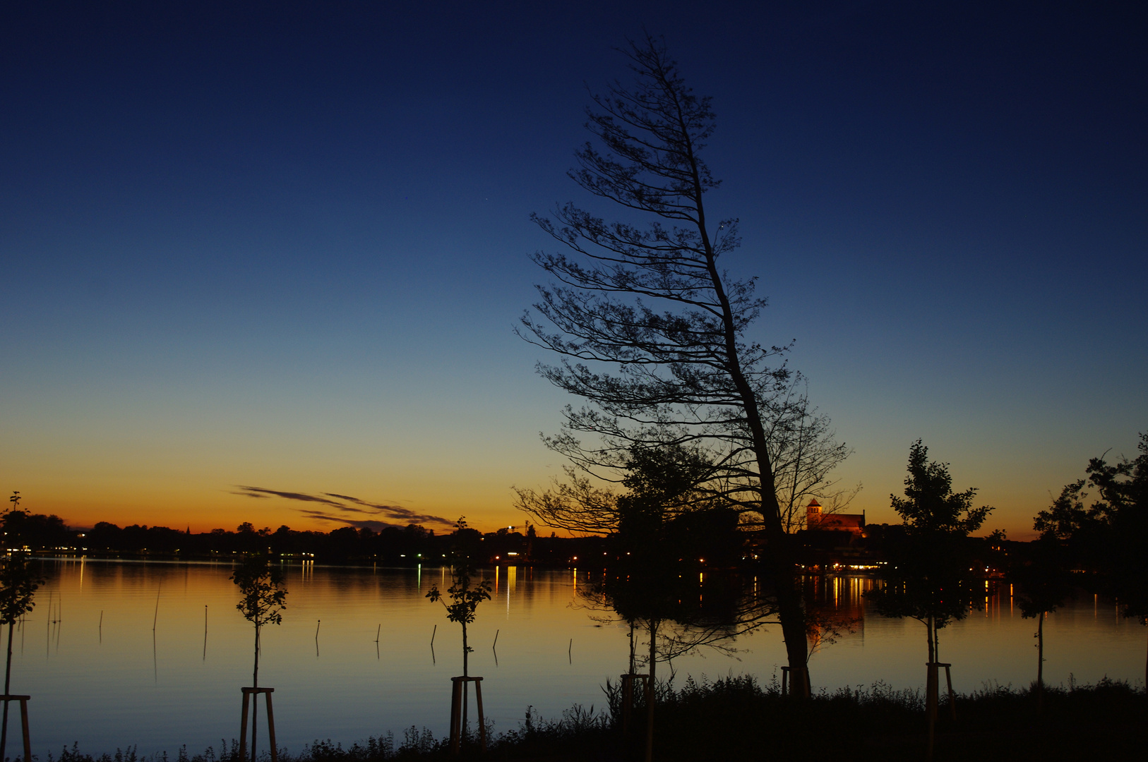 Die blaue Stunde in Waren an der Müritz