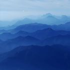 Die blauen Berge der Lombardia, Blick über den Gardasee nach Westen