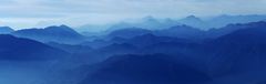 Die blauen Berge der Lombardia, Blick über den Gardasee nach Westen