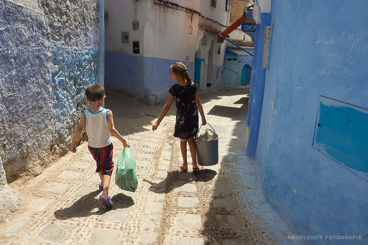 die blauen Straßen von Chefchaouen-Marokko