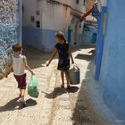 die blauen Straßen von Chefchaouen-Marokko