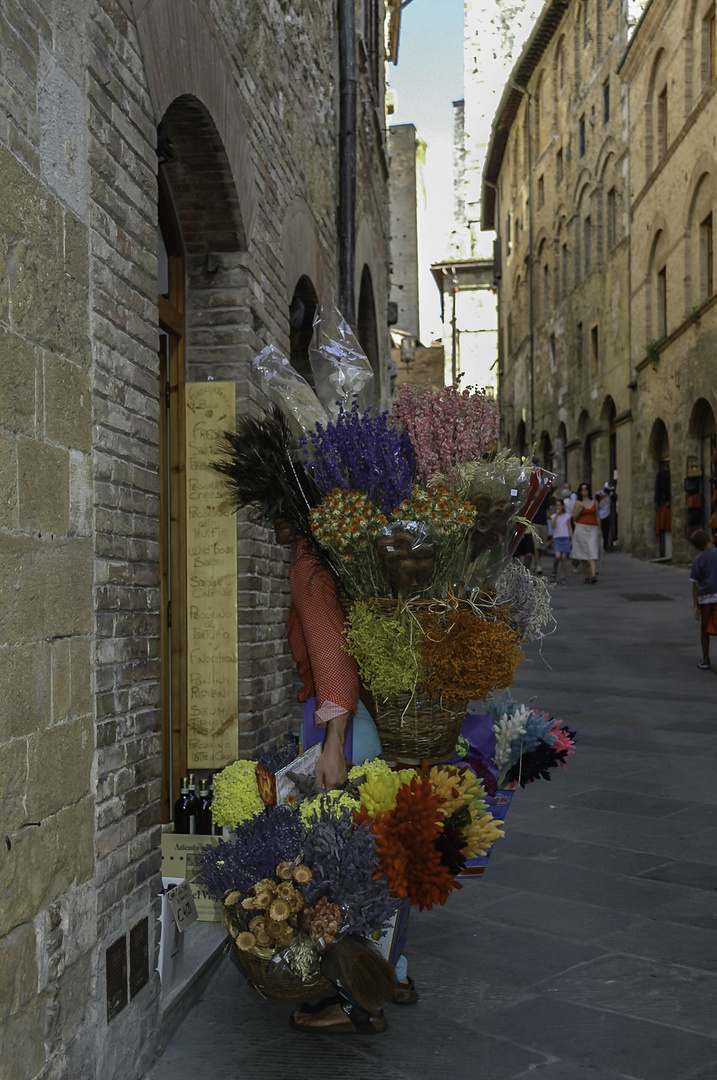 Die Blumenverkäuferin