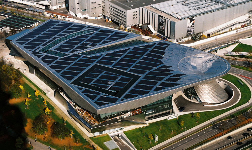 die BMW Welt von oben