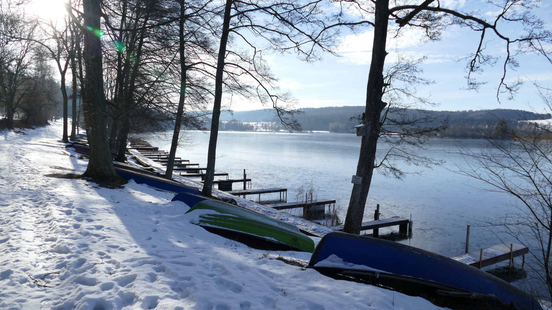 Die Boote haben Winterpause