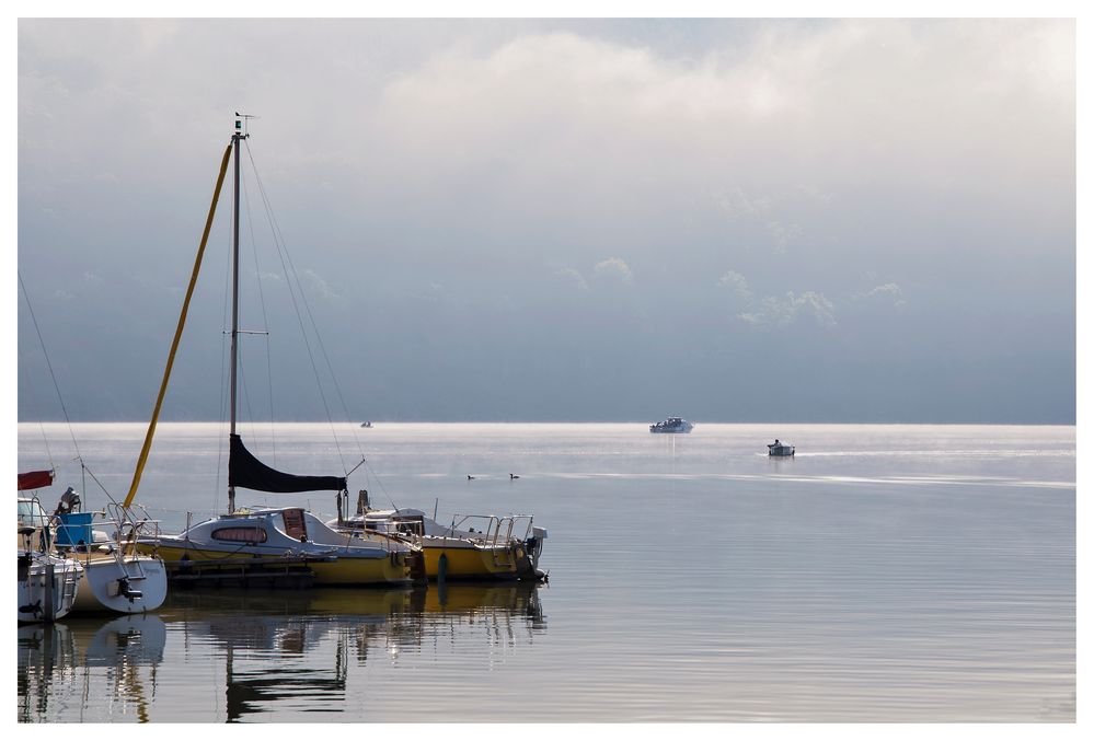 Die Boote im Sommer