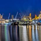 die "Bredo Docks" im Fischereihafen bei Nacht