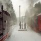 Die Brockenbahn im Schneegestber