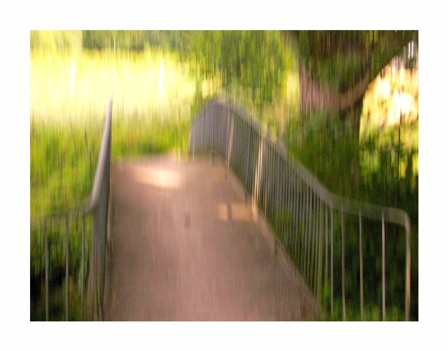 die brücke am fluss, die in den sommer führt