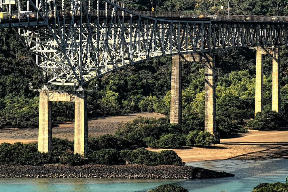 Die Brücke am Panama-Kanal