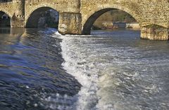 Die Brücke an der Lahn bei Runkel (Kreis Limburg)