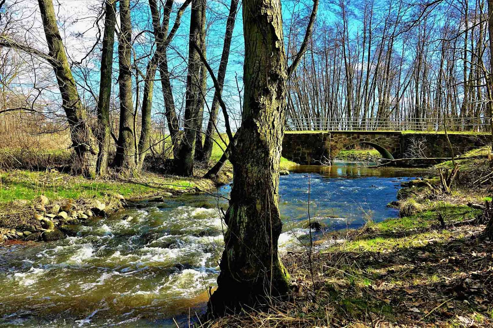 die Brücke im Wald, Zufahrt zum Ort nicht möglich