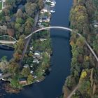 Die Brücke Optikpark - Weinberg aus der Luft.