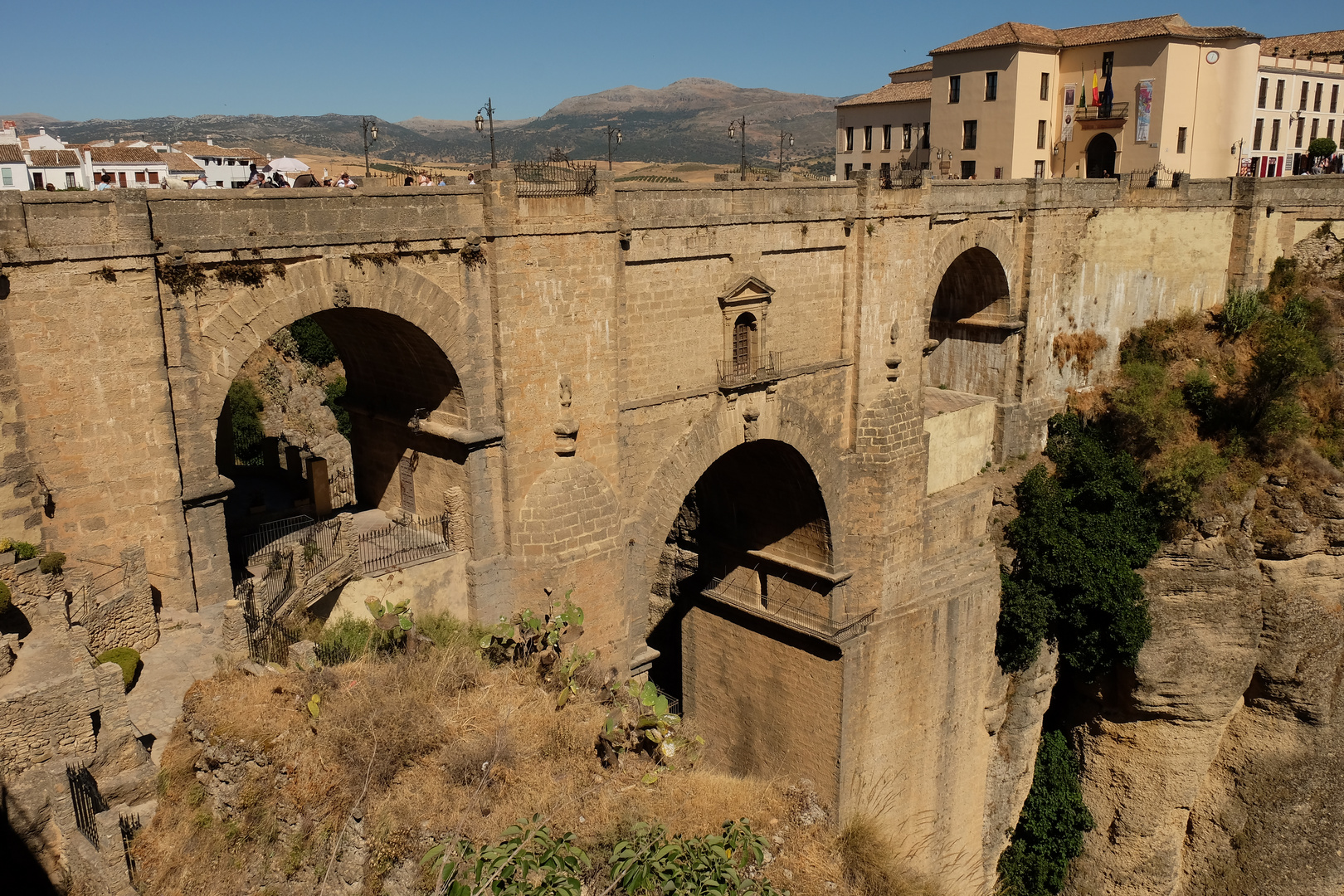 Die Brücke von Ronda im Abendlicht