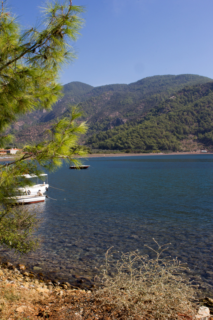 die Bucht von Ekincik bei Dalaman in der Türkei