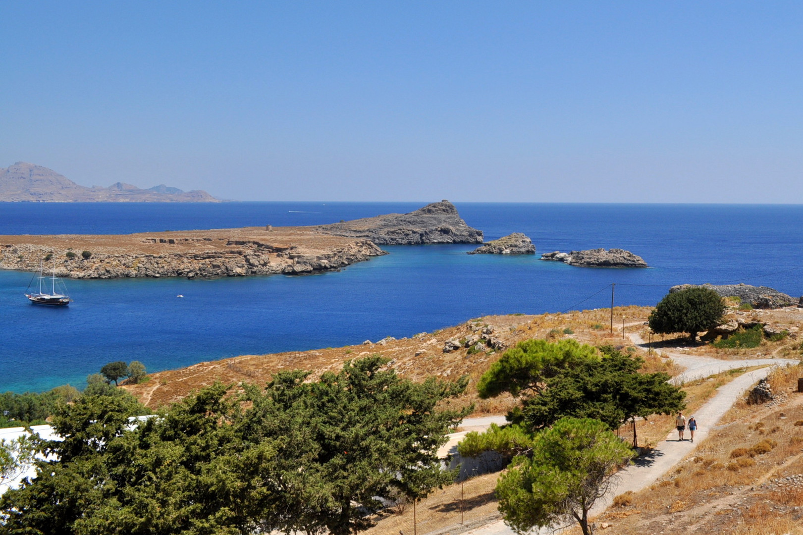 Die Bucht von Lindos Greece Rhodes