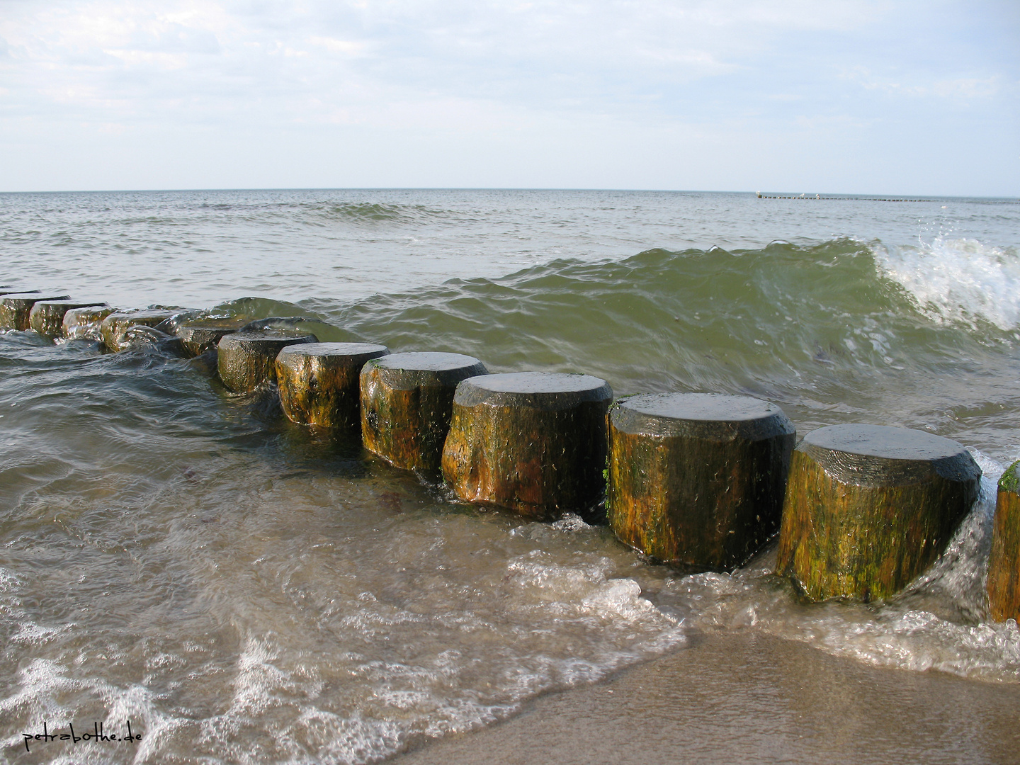 Die Buhnen und das Meer ....