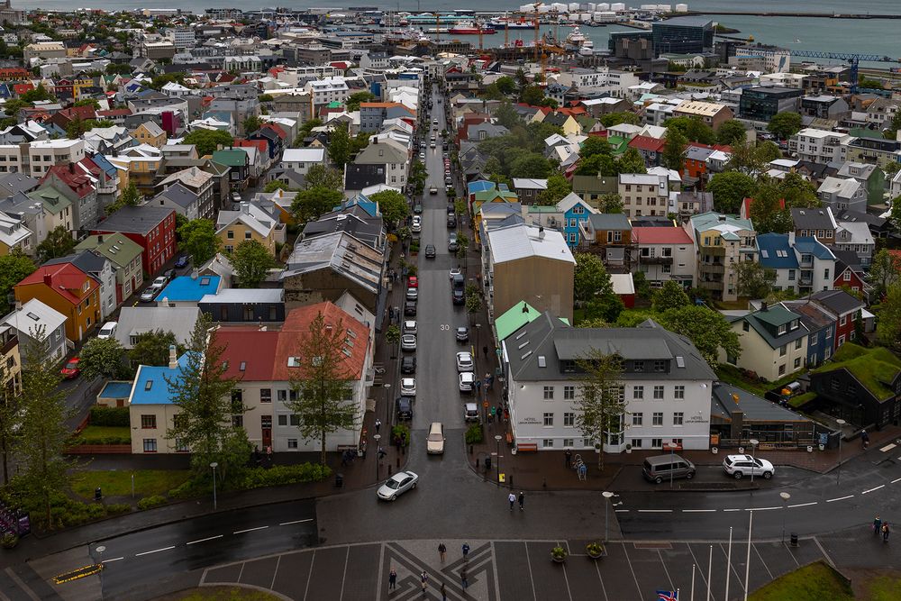 Die bunten Dächer von Reykjavik