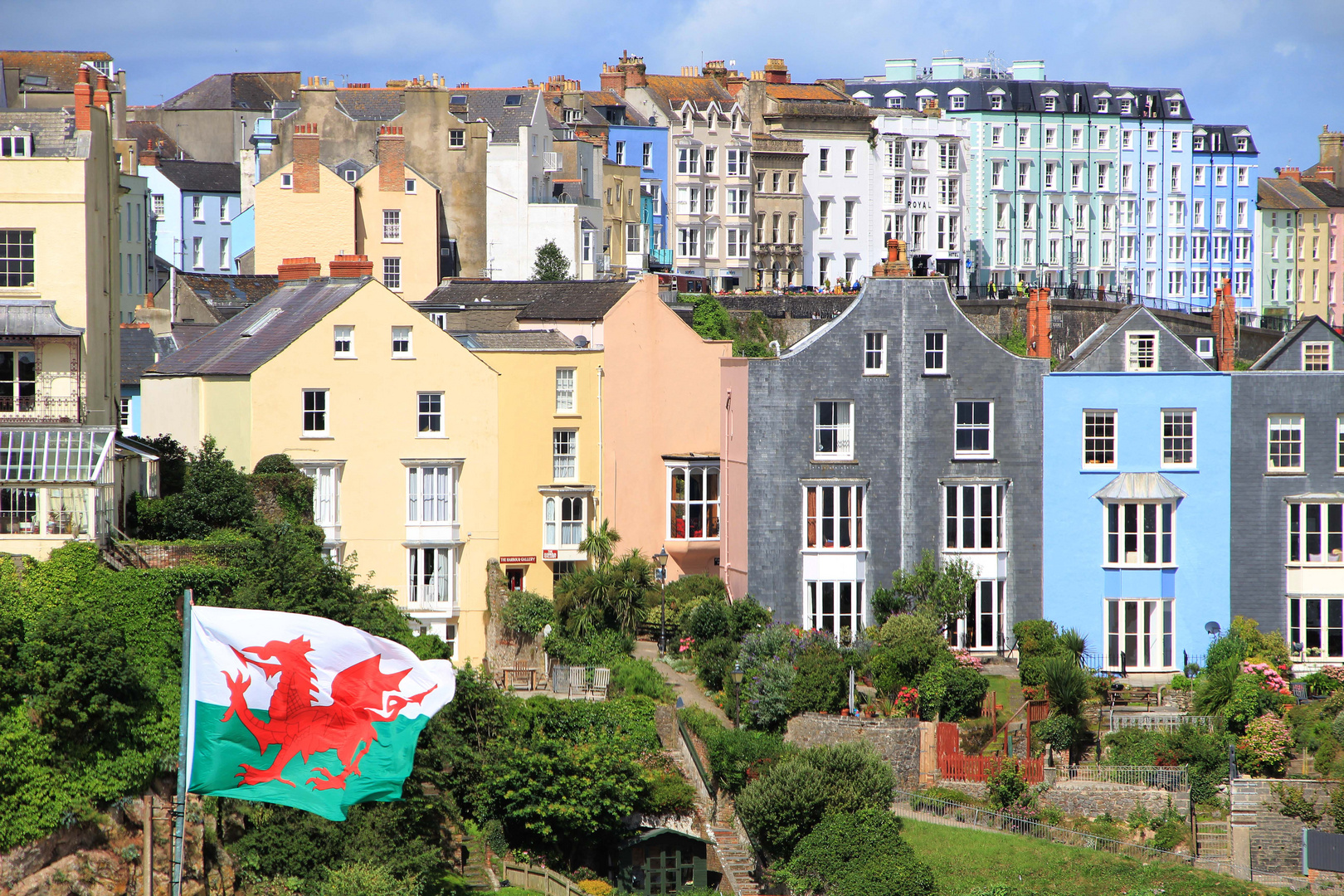 Die bunten Häuser von Tenby / Wales