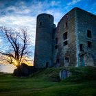 Die Burg Arnstein im Morgen ,,Blau"