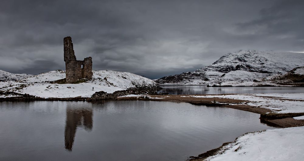 Die Burg der MacLeods Foto & Bild schottland, wolken, schnee Bilder