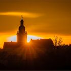 Die Burg Falkenstein zum Sonnenaufgang