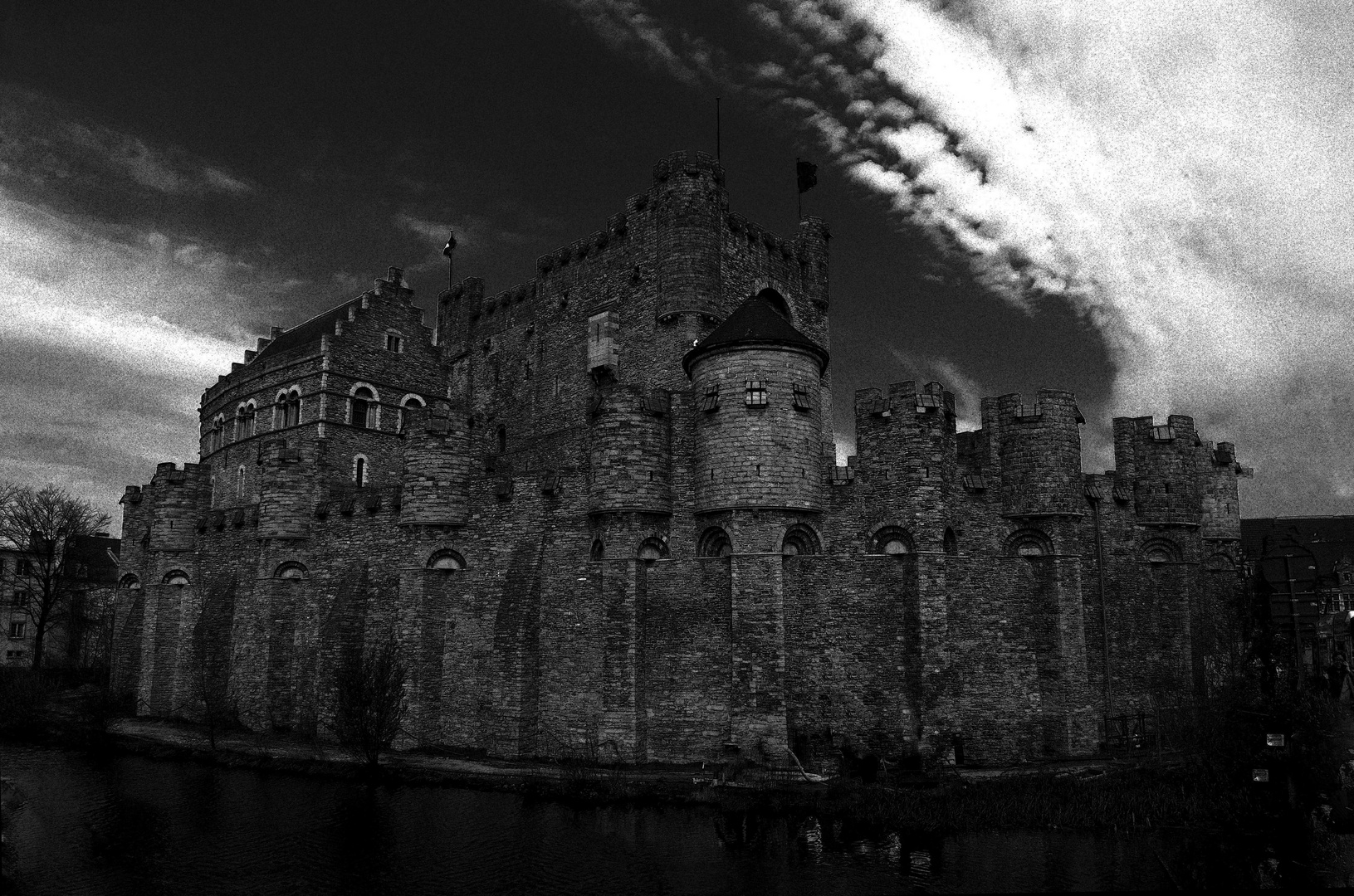 Die Burg Gravensteen in Gent/Belgien