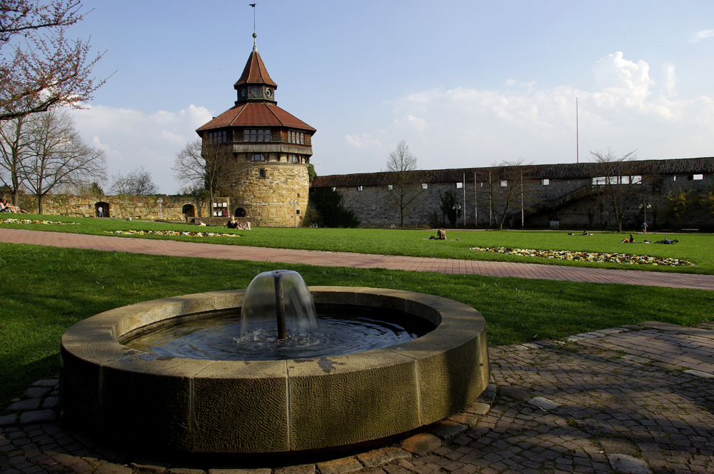 die Burg in Esslingen im Frühling