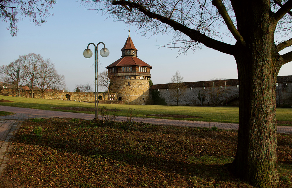 die Burg in Esslingen im Herbst