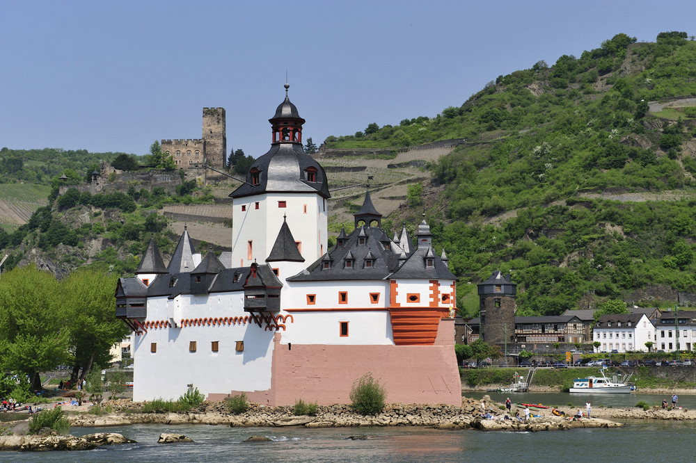 Die Burg Pfalzgrafenstein im Rhein bei Kaub