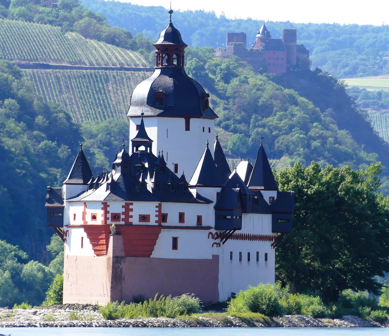 Die Burg Pfalzgrafenstein im Rhein bei Kaub