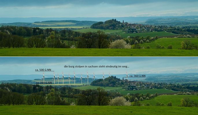die burg stolpen in sachsen steht eindeutig im weg...