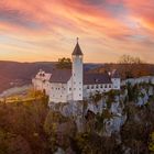 Die Burg Teck am frühen Morgen