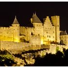 Die Burg von Carcassonne bei Nacht