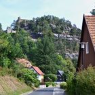 Die Burgruine auf dem Berg Oybin…