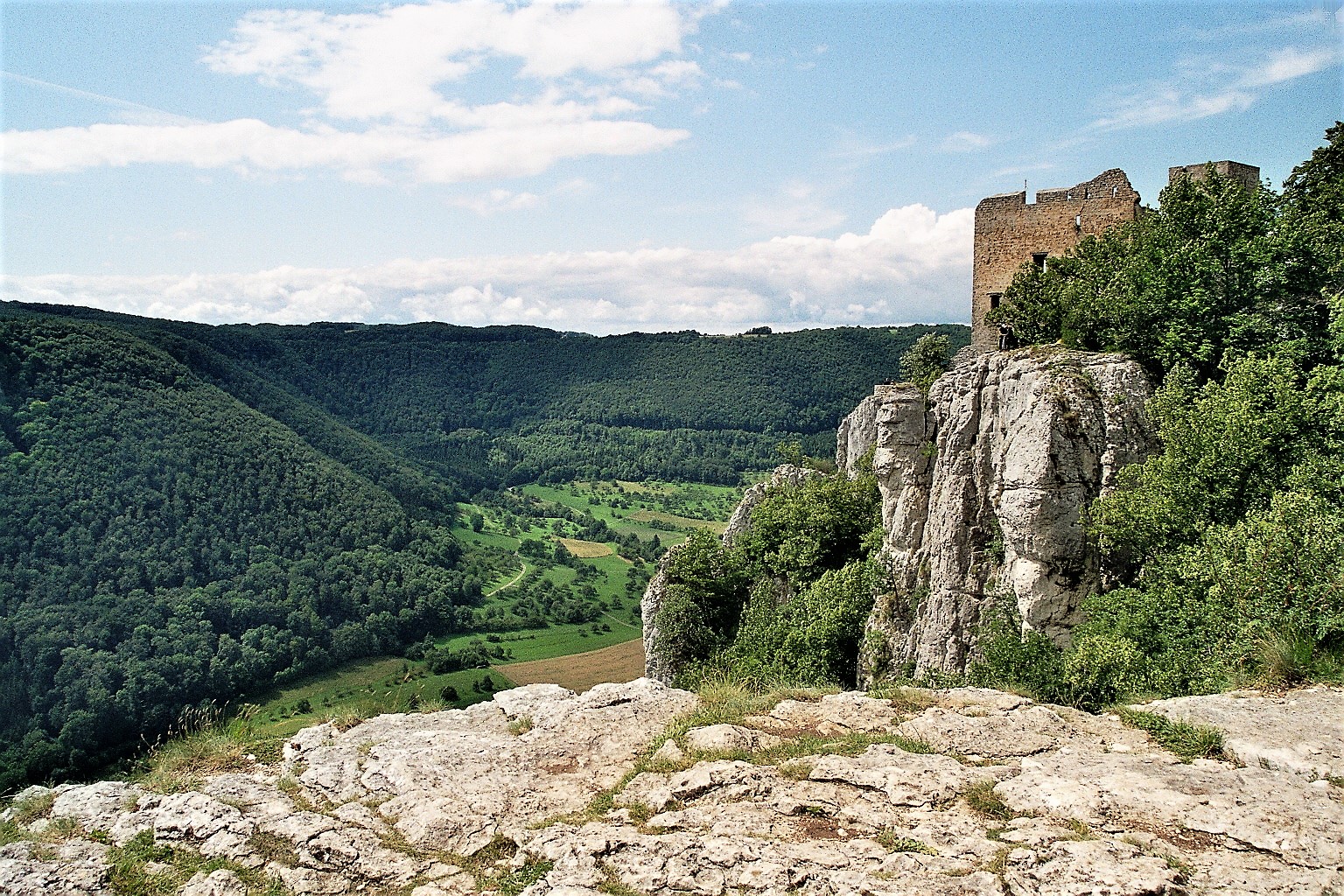 Die Burgruine Reußenstein...