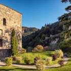 Die Burgruine von Rattenberg im Herbstlicht