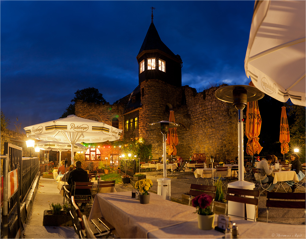 Die Burgterrasse...