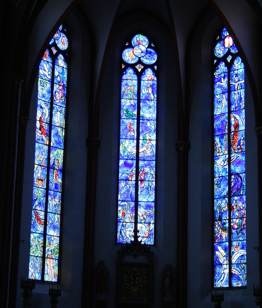 die Chagall-Fenster in der Stephanskirche in Mainz