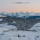 Die Churfirsten im Abendlicht