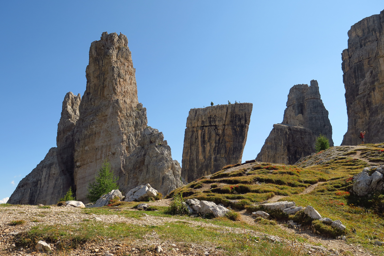 Die "Cinque Torri" in den Dolomiten